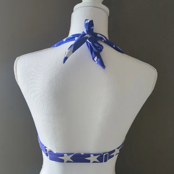 VENUS Blue and White Star Bikini Top - Picture 4 of 6